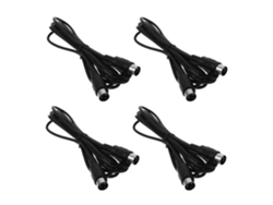 Cable Midi Macho De 4 Piezas A Teclado Para Línea De Extensión De Equipos De Audio Para Instrumentos Musicales