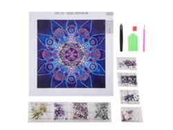 Pintura de diamantes Baok - Mandala floral hecha a mano con diamantes de imitación y efecto estéreo