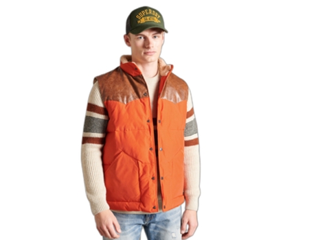 Abrigo SUPERDRY Algodón Hombre (S - Naranja)