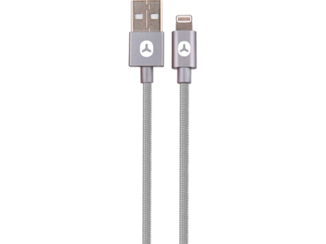 Cable GOODIS Metallic (USB - Lightning - 1.5 m - Plateado) — USB, Lightning | 1,5 m