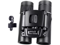 Binoculares De Viaje | Binoculares Portátiles, Hd 900x25, Visión Nocturna, Telescopio De Largo Alcance Para Caza (negro)