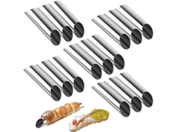 Moldes Para Cannoli De Acero Inoxidable De 5 Pulgadas, Antiadherentes, Paquete De 15 Unidades.