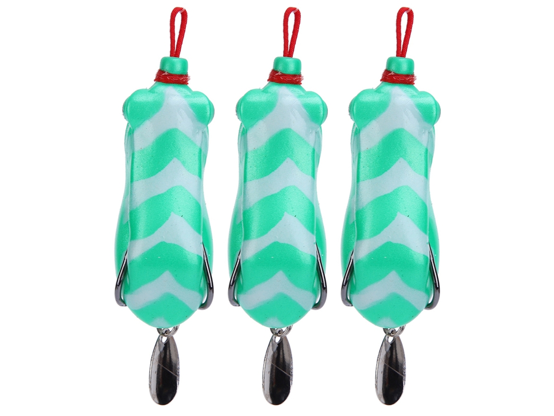 3 Piezas De Señuelos Artificiales Suaves Con Lentejuelas De 5,5 Cm, Número 3, Señuelo De Pesca, Cebo, Accesorio De Pesca De Silicona
