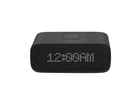Altavoz Radio Despertador con Cargador Inalámbrico 10W PROMATE Evoke Negro