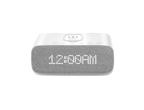 Altavoz Radio Despertador con Cargador Inalámbrico 10W PROMATE Evoke Negro