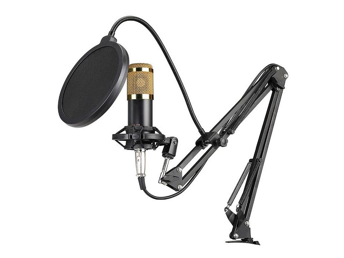Bm800 Micrófono Condensador Profesional Podcast Equipo De Transmisión En Vivo Conjunto De Micrófono Micrófono Usb Micrófono De Estudio Con S Oro