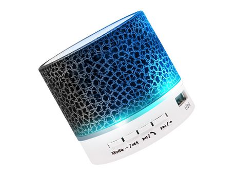 Mini altavoz con luces de 7 colores, pequeño altavoz inalámbrico BT, altavoz portátil recargable para viajes al aire libre, oficina en casa negro