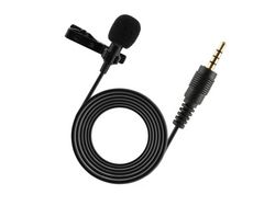 Microfone de Lapela Portátil de Nível Profissional Entrada de 3,5 Mm Microfone Omnidirecional Fácil de Encaixar Perfeito para Gravação A