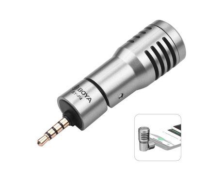 BOYA BY-P4U Micrófono de Condensador Omnidireccional Mini Micrófono con Parabrisas Puerto Tipo-C Reemplazo para Teléfonos Inteligentes Android Tabl...