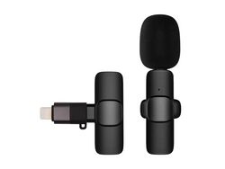 Mini Microfone de Lapela Sem Fio Clip-On Microfone Omnidirecional Transmissor Receptor Sistema de Microfone com Porta Tipo C Substituição de #2 GERTIZ