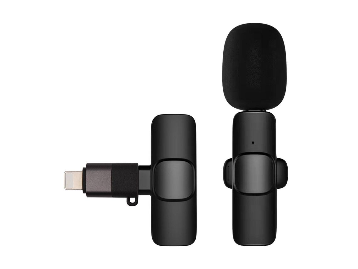 Mini Microfone de Lapela Sem Fio Clip-On Microfone Omnidirecional Transmissor Receptor Sistema de Microfone com Porta Tipo C Substituição de #2 GERTIZ