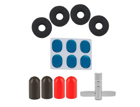 Kit de accesorios para batería con 4 arandelas de fieltro para soporte de platillos 4 puntas de goma para baquetas 6 almohadillas de gel para amort...