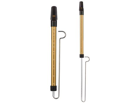 Flauta deslizante de escala de silbato deslizante de Metal con varilla deslizante de acero instrumento Musical de juguete oro