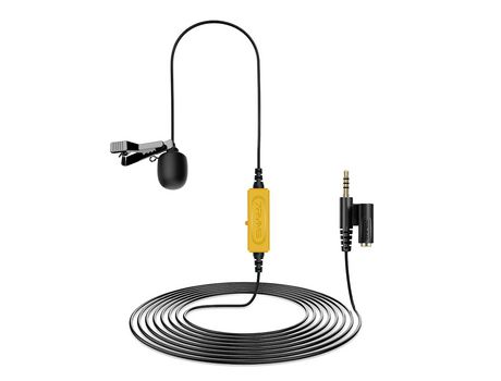 7RYMS S.LAV 01 Micrófono Lavalier multifuncional Micrófono de solapa omnidireccional con clip Conector TRRS de 3,5 mm con conector para auriculares...