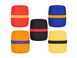 5 Pacote De Espuma Grossa Microfone Capa Port�Til P�Ra-Brisas Microfone Colorido Esponja Capa Para Karaoke Dj Palco Desempenho