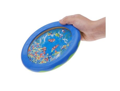 Tambor de cuentas de ola de mar, juguete educativo Musical con sonido suave del mar, herramienta para bebé y niño azul