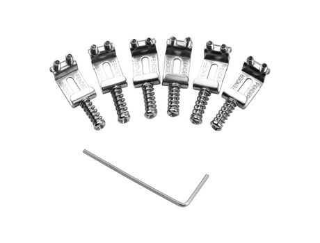 Sillines de puente de guitarra eléctrica con llave, piezas de repuesto de guitarra eléctrica para guitarra ST, 6 uds. plata