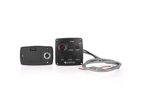 JOYO JE-303 EQ acústico de 3 bandas Ecualizador Guitarra Piezo Pickup Preamp Tuner System con pantalla LCD negro