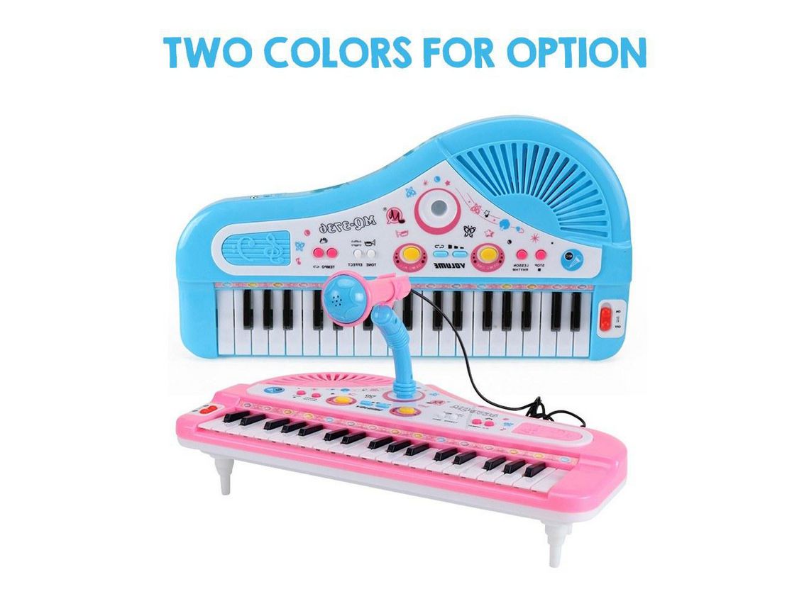 37 teclas ninos piano musical piano electronico teclado juguete instrumento musical juguete rosa Worten.es