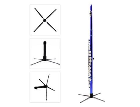 Soporte para trípode para flauta de concierto occidental con 4 patas de Metal, plegable, portátil y desmontable
