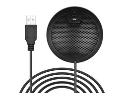 Micrófono de condensador de escritorio USB Micrófono omnidireccional 360 con cable de 2 m de largo para videoconferencia por computadora Enseñanza en línea CHRUI