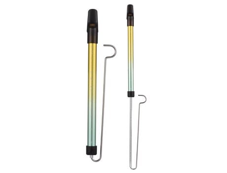 Flauta deslizante de escala de silbato deslizante de Metal con varilla deslizante de acero instrumento Musical de juguete multicolor