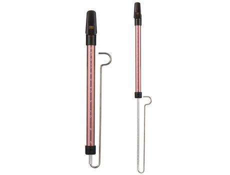Flauta deslizante de escala de silbato deslizante de Metal con varilla deslizante de acero instrumento Musical de juguete rosa
