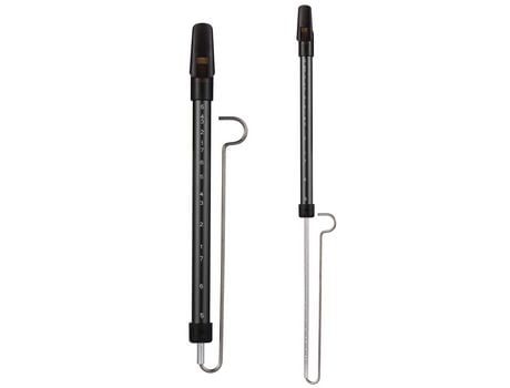 Flauta deslizante de escala de silbato deslizante de Metal con varilla deslizante de acero instrumento Musical de juguete negro