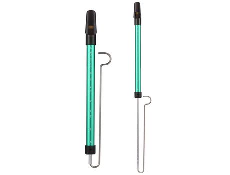 Flauta deslizante de escala de silbato deslizante de Metal con varilla deslizante de acero instrumento Musical de juguete verde