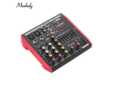 Consola mezcladora portátil Muslady D4 de 4 canales 04# eu plug