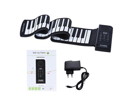 El silicio portátil 61 llaves enrolla el teclado MIDI electrónico del piano con el altavoz incorporado eu