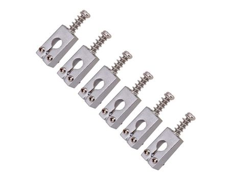 6 uds. Sillines de cuerda para puente de guitarra de latón Vintage, accesorios para guitarras eléctricas plata