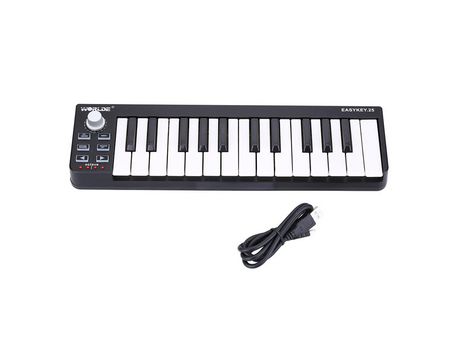 WORLDE Easykey.25 Teclado portátil Mini controlador MIDI USB de 25 teclas