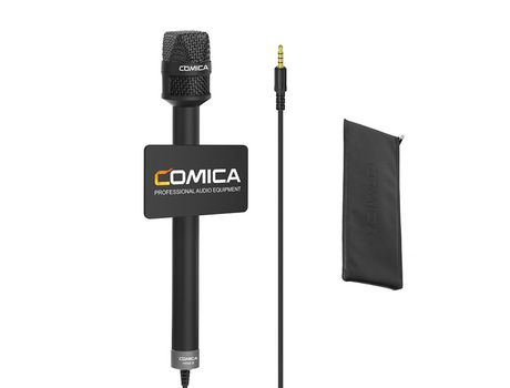 Micrófono de entrevista portátil COMICA HRM-S negro