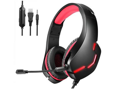 Auriculares Gaming con Cable J10 Deeplighting In Ear Multiplataforma Rojo DIDITALLAB