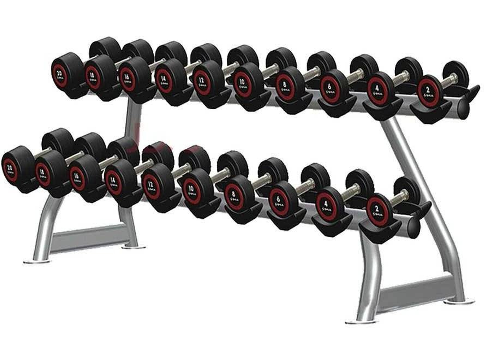 Soporte para 20 Mancuernas SOFTEE Modern Dumbell Rack