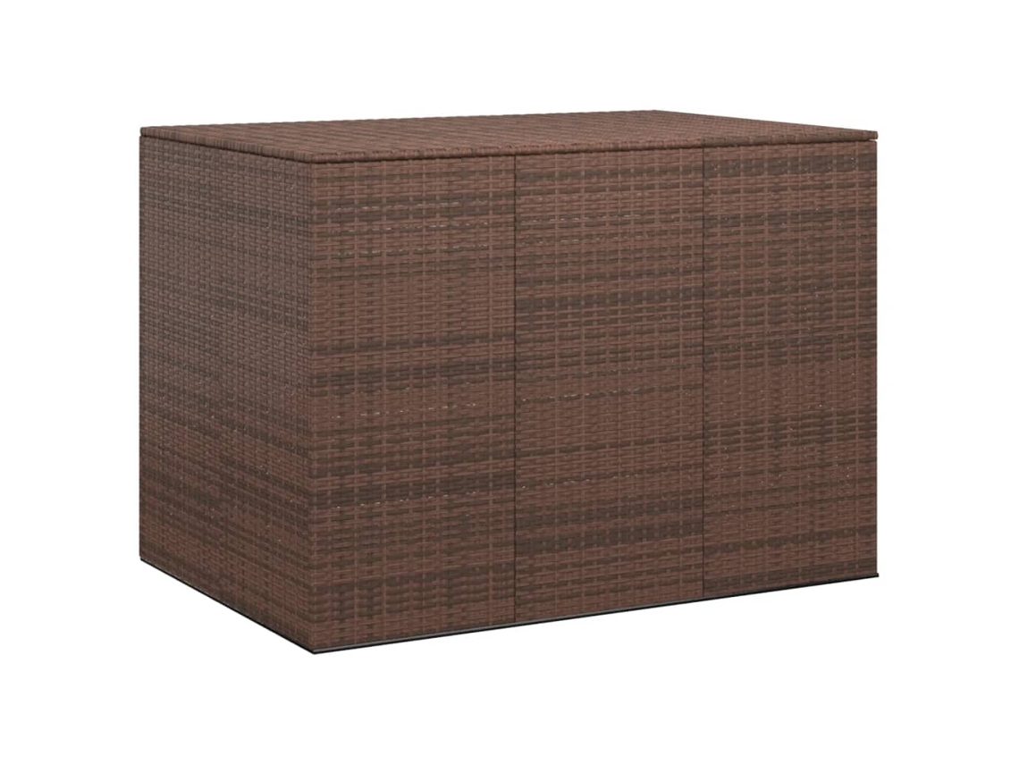 Baúl para cojines VIDAXL Marrón Poli Ratán (145x100x103 cm)