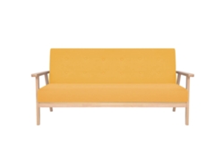 Sofá De 3 Plazas | Sofá De Salón | Sofá De Descanso De Tela Amarillo