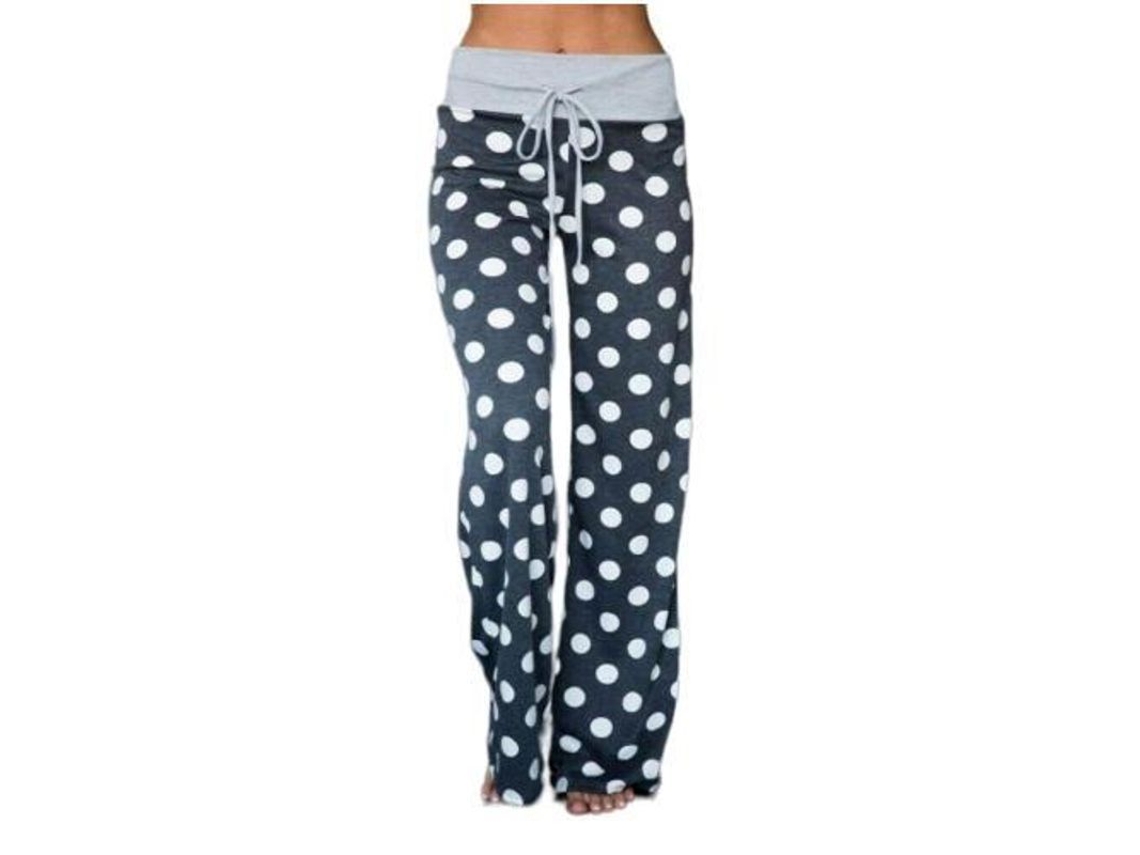 2026-pantalones De Descanso Amplios Con Cordón Ajustable Estampado Floral, Tela Elástica Y Cómoda Para Mujer Xxl Grey2