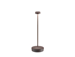 Lámpara de mesa LED Zafferano Swap Pro Corten, recargable y regulable, 2200-2700-3000 K, 255 g de potencia máxima
