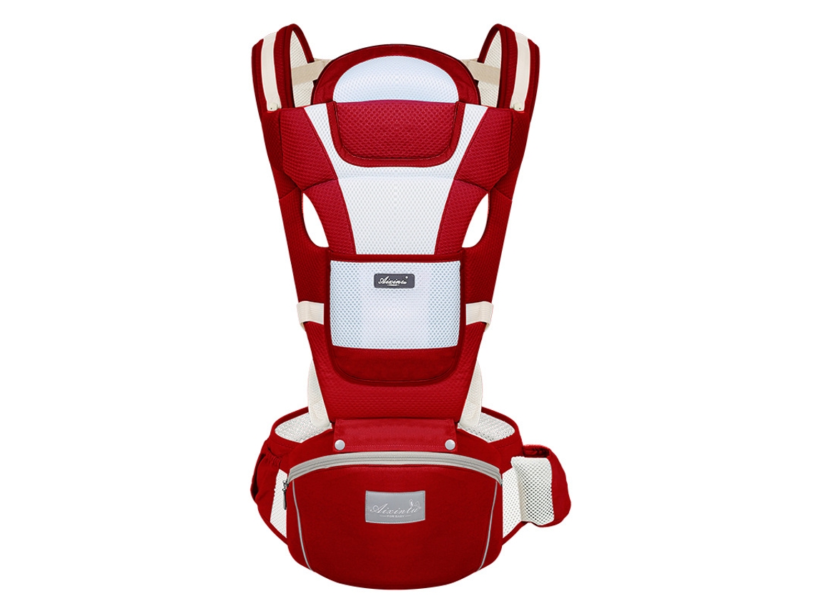 Portabebés Ergonómico Transpirable Con Asiento De Cadera Para Bebés De 0 A 36 Meses, Color Rojo GERTIZ