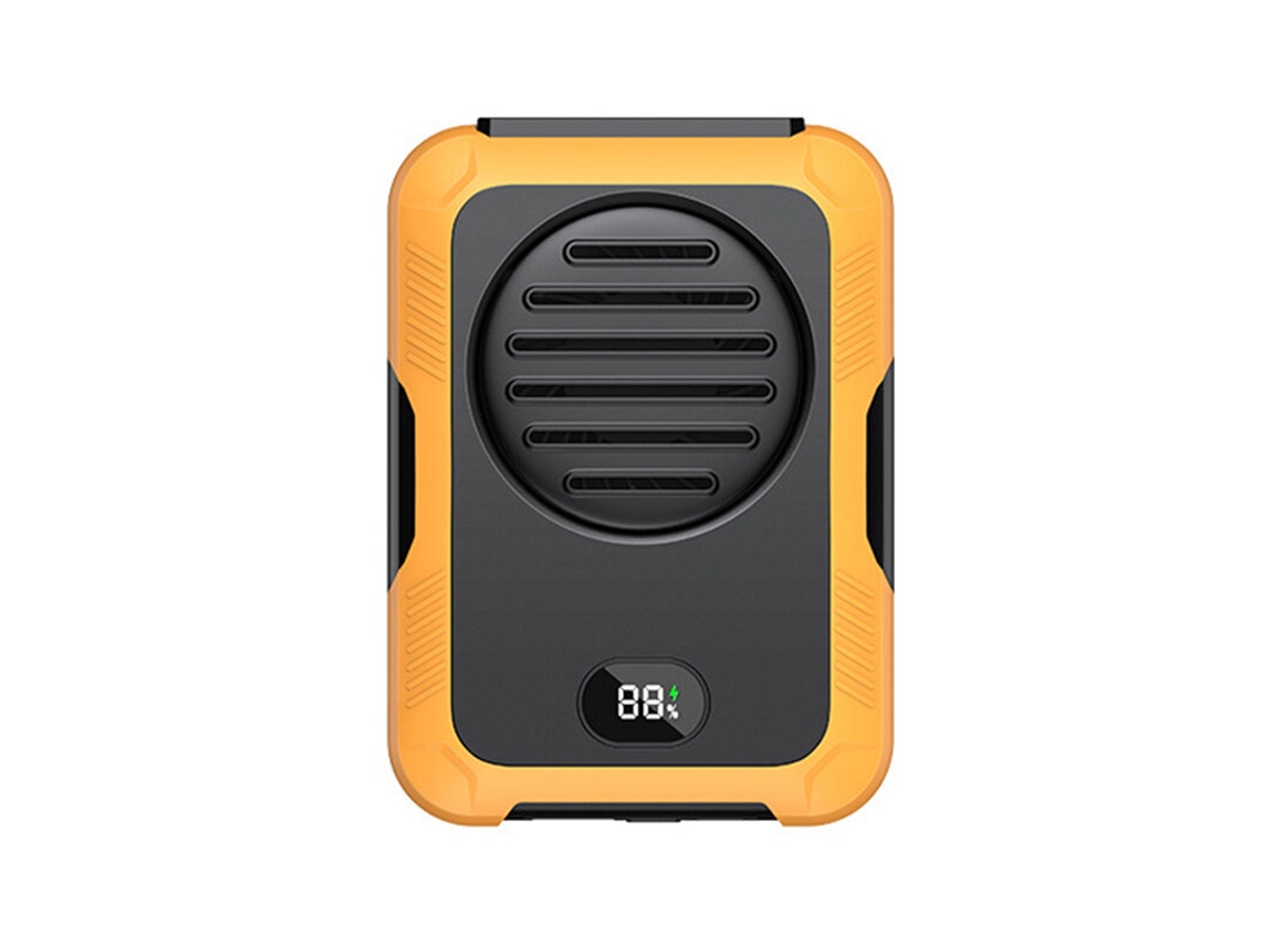 Mini ventilador portátil recargable por USB, 2000 mAh, para cintura, cuello, para acampar al aire libre, senderismo, escalada y correr.