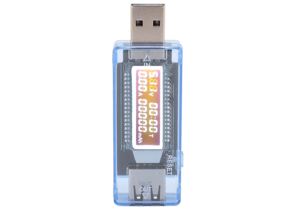 Medidor De Potencia Usb 2.0 Con Monitor De Voltaje, Corriente Y Capacidad De La Batería Con Led