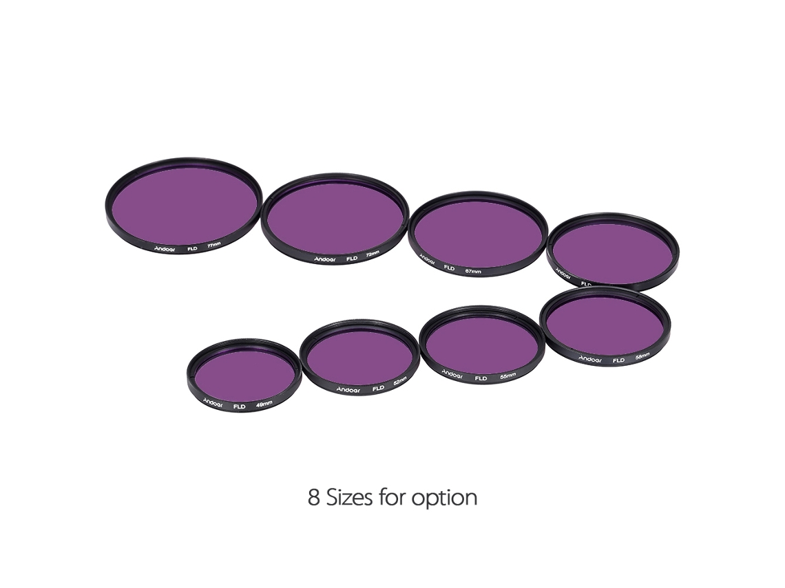 Kit De Filtros Para Lentes 55mm: Uv, Cpl, Fld, Nd2/4/8 E Parasóis De Borracha E Tulipa