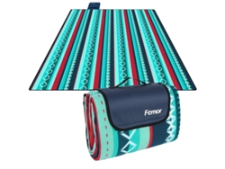 Manta de picnic, base impermeable, asas de transporte, verde, 200 x 200 cm