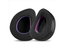 Almohadillas De Tela Negras Y Moradas Para Auriculares Asus Rog Tejido De Malla