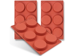 Juego JEIIBRZUI de 3 moldes de silicona de chocolate con modelo de ladrillo rojo