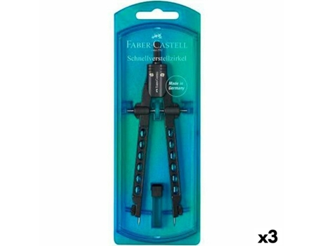 Compás Faber-Castell Azul 3 Unidades