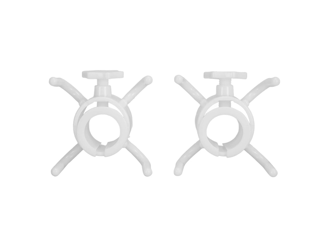 2 Ganchos De Plástico Para Sombrilla De Playa, 4 Puentes, Soporte Para Toalla, Sombrero Y Gafas De Sol, Color Blanco.