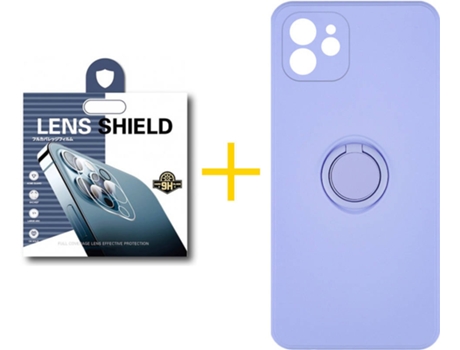 Carcasa + 1 Protector de Cámara para iPhone 12 Mini SKYHE Morado Lila